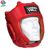 Шлем "GREEN HILL FIVE STAR" арт. HGF-4013fs-XL-RD, р.XL, одобр. FIAS, нат. кожа, красный
