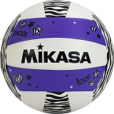 Мяч для пляжного волейбола MIKASA VXS-ZB-PUR, р. 5, бело-сиренево-черный