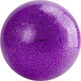 Мяч для художественной гимнастики "TORRES", арт.AGP-19-07, диам. 19см, ПВХ, фиолетовый с блестками