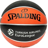 Мяч баскетбольный SPALDING Euroleague TF-150 84508Z_5, р.5, резина, коричнево-черный
