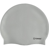 Шапочка для плавания TORRES Flat, SW-12201SV, серебристый, силикон