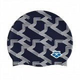 Шапочка для плавания "ARENA Team Stripe Cap", арт.001463102, Т.СИНИЙ, силикон