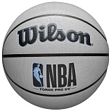 Мяч баскетбольный WILSON NBA Forge Pro, WZ2010801XB, р.7, синт.кожа (композит), серый