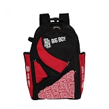 Рюкзак на колесах BIG BOY Elite Line Junior арт.BB-BACKPACK-EL-RD, полиэстер, черно-красно-белый