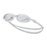 Очки для плавания NIKE Chrome, NESSD127000, ПРОЗРАЧНЫЕ линзы, регул .пер., белая оправа