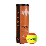 Мяч теннисный детский DIADEM Stage 2 Orange Ball, арт. BALL-CASE-OR, уп. 3 шт, фетр, оранжевый